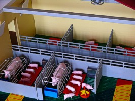 Scale model (maquette) of the pig farm automatization