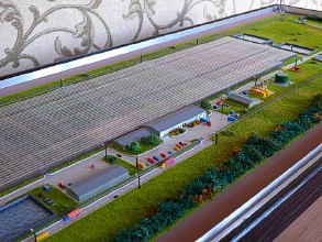 The maquette of the greenhouse complex Agropark