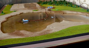 Maquette of the hydro sand-wash for exhibition