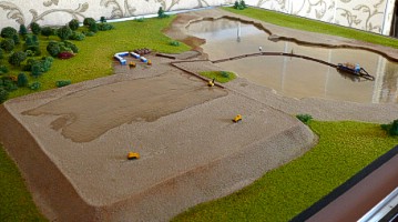 Maquette of the hydro sand-wash for exhibition