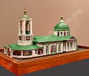 The Scale model of the Trinity Church on Sparrow hills in Moscow